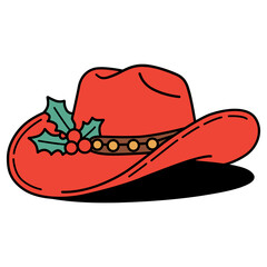 Red Cowboy Hat With A Sombrero