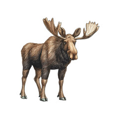 Obraz premium moose hand drawn illustration