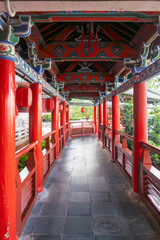 Corridor of classical architecture in China