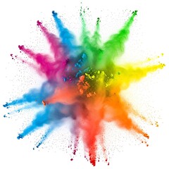 Explosion of Vibrant Colors - A Dynamic Powder Burst.