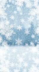 Winter Wonderland - A Serene Snowflake Scene for Holiday Backgrounds.