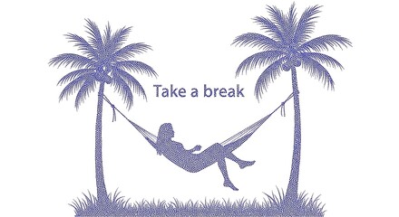 Relaxation in Paradise - A Hammock Escape Under Palm Trees.