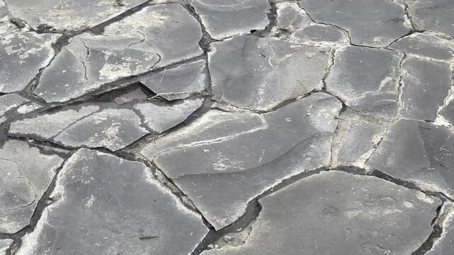 Dark Irregular Crazy Paving Stone Floor Texture