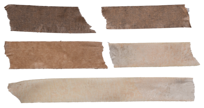 adhesive tape painter tape brown tape masking tape realistic high resolution, png isolated on transparent background asset for graphic design