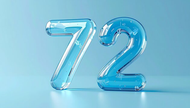 Clear Blue Number 72.