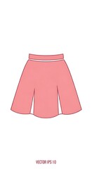 Pink Skirt Illustration - Fashionable Apparel Design for Creative Projects.