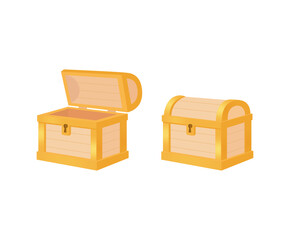 Wooden Treasure Chest Illustration