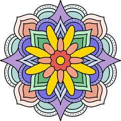 illustration of a flower mandala