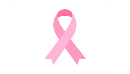 Pink Ribbon Symbol of Breast Cancer Awareness and Support.