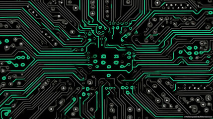 Abstract Circuit Board Pattern: High-Tech Innovation and Connectivity