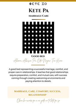 Kete Pa Adinkra Symbol: Marriage & Care