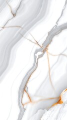 This image showcases a sophisticated marble-like design featuring flowing, wavy patterns of white and grey tones with subtle hints of gold accents.