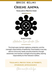 Adinkra Symbol Ohene Aniwa: Vigilance and Protection