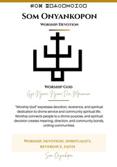 Som Onyankopon Adinkra Symbol for Worship and Devotion