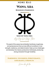 Adinkra Wawa Aba Symbol for Resilience and Hardiness