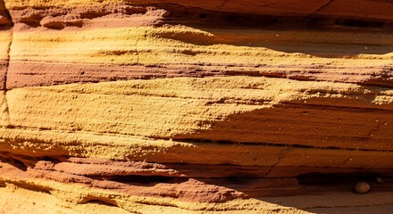 Striated Sandstone Layers - A Close-Up of Earths Textural Beauty.