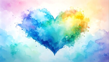 Express your love with this stunning watercolor heart, perfect for Valentine's Day, anniversaries, or sharing heartfelt messages with someone special