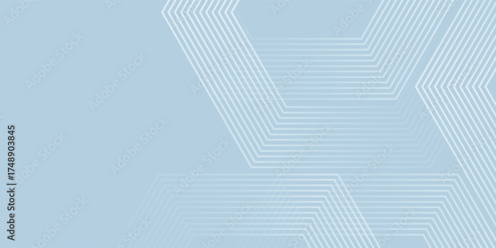 Wall mural abstract hexagon lines on gray background. geometric stripe line art design vector eps10