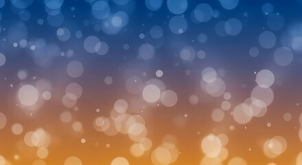 Abstract gradient bokeh background with blue and orange hues