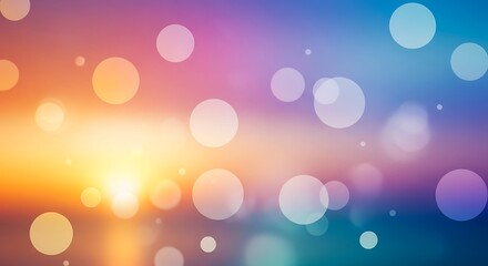 Soft bokeh lights gradient background with warm and cool tones