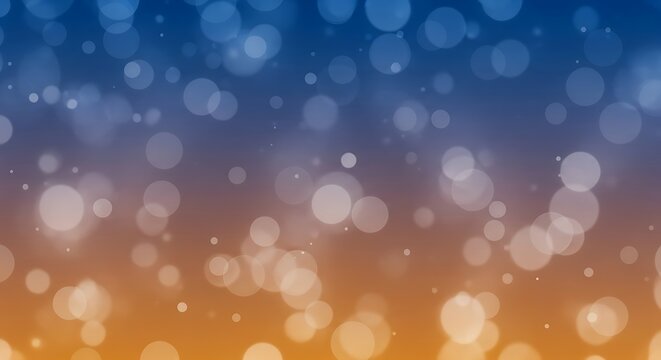Abstract gradient bokeh background with blue and orange hues