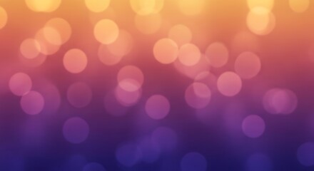 Fototapeta premium Soft bokeh lights gradient background with purple and orange hues