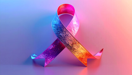 Vibrant Awareness Ribbon Symbolizing Hope and Support.