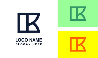 Simple K letter line logo