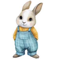 bunny character in overalls