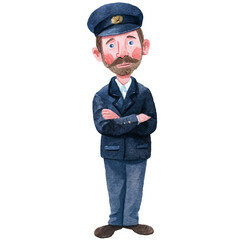 a train conductor