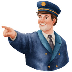 a train conductor