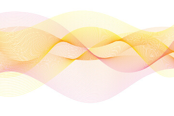 ピンクと黄色のウェーブ　アブストラクト背景6