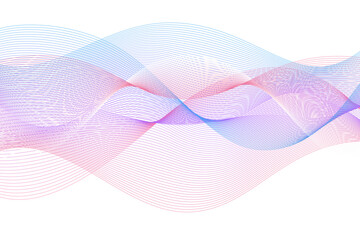 青とピンクのウェーブ　アブストラクト背景6