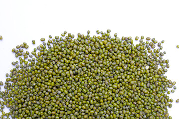 Mung bean on white background.