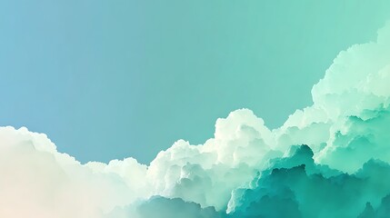 Sky clouds pastel gradient blue
