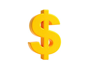 Rendered 3D golden dollar sign isolated on a black background