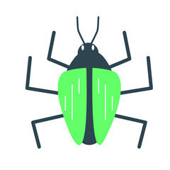 Green Bug Insect Illustration