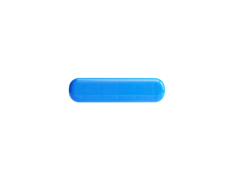 Blue, oblong shape glows against a dark background, appearing to be floating