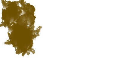 Abstract amber or golden organic shape with jagged edges emerging from darkness Smoke, Cloud