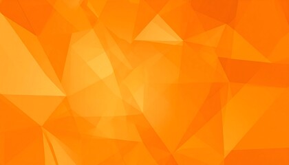 A vibrant abstract design features a dynamic arrangement of polygonal shapes, creating a warm and energetic orange color palette.