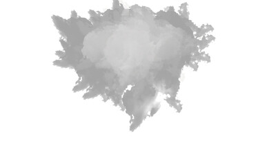 Obraz premium Abstract white smoke cloud explosively expanding in dark void representing energy creation and dynamic formations Smoke, Cloud