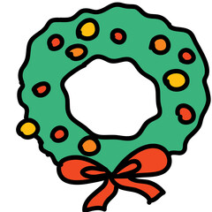 christmas wreath vector illustration