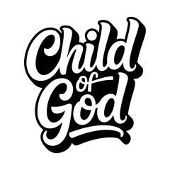 Child of God. Vector Design Isolated on White Background