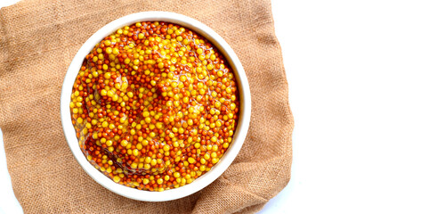 Wholegrain mustard seeds in brine