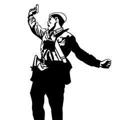 Soldier world war 2 holding a gun