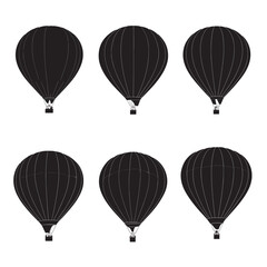 Obraz premium hot air balloons flying in the sky for celebration and travel illustration