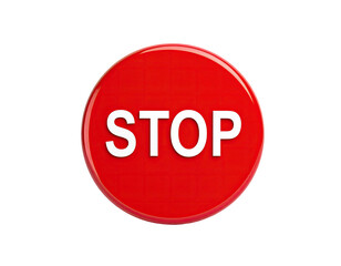 A red, circular sign with the word "STOP" in bold, white letters on it