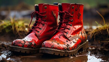 Red Mud Boots Outdoor Image.