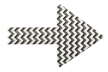 Chevron pattern arrow pointing right isolated on transparent background