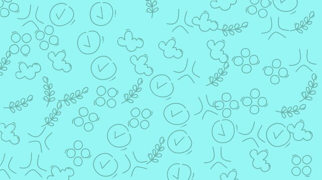 Light blue background with simple doodle elements for web banners, social media posts, and digital presentations in a playful style.